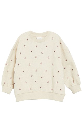 Cozy oversized sweatshirt with floral embroidery