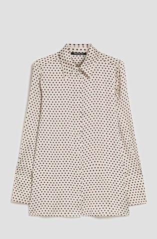 Regular satin patterned shirt