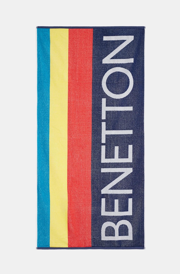BENETTON Patterned cotton terry towel Multi 