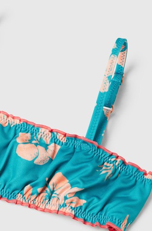 BENETTON Bikini with floral print Blue Patterned 3