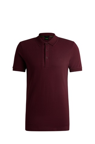Cotton-piqué slim-fit polo shirt with tonal logo