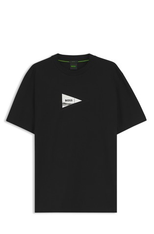 Regular-fit photoprint T-shirt in stretch cotton