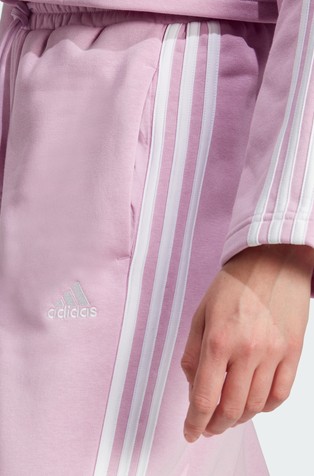 ADIDAS Essentials 3-Stripes Open Hem Fleece Joggers Pink 3