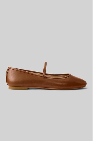 Jayna Nappa Leather Mary Jane Flat