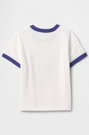 GAP babyGap | Disney majica s kratkimi rokavi in potiskom za malčke Bela - New Off White 2