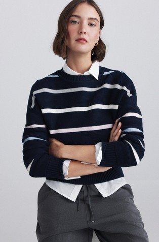 Striped knit jumper
