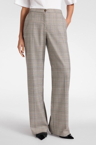 Always Myself široke kariraste hlače