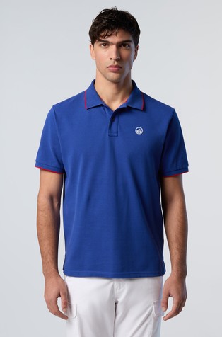 Polo shirt with logo undercollar