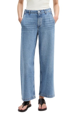 Ohlapne jeans hlače iz liocelne mešanice