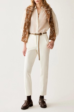 Slim-cut trousers in cotton blend