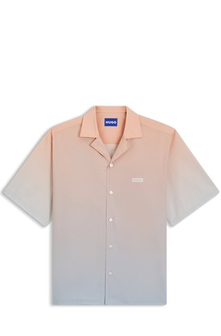 Relaxed fit srajca s kratkimi rokavi in logotipom spredaj in zadaj