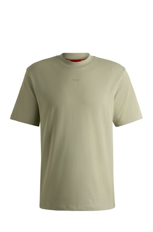 Relaxed fit bombažna logo majica s kratkimi rokavi
