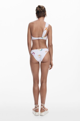 DESIGUAL Zgornji del kopalk s potiskom Bela - White / Multi 2