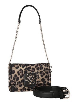 Small animal print shoulder bag
