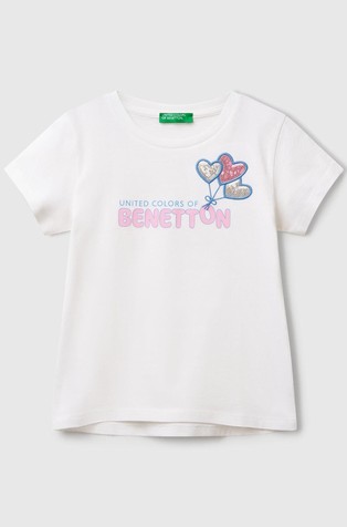 Bombažna logo majica z bleščicami