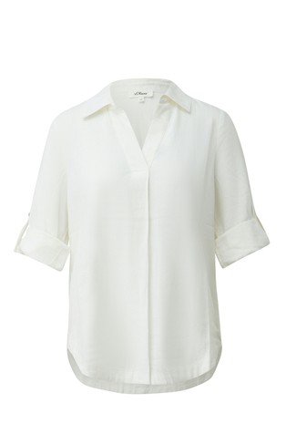 Bluza s 3/4 rokavi iz lanene mešanice