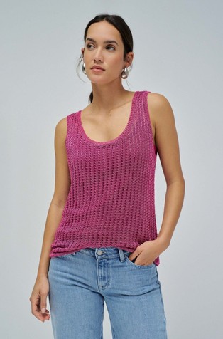 Mesh knitted top