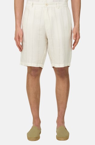 Striped Bermudas in Linen