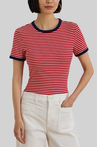 Striped Stretch Cotton Tee