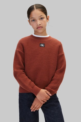 Monologo Badge Cotton Sweater