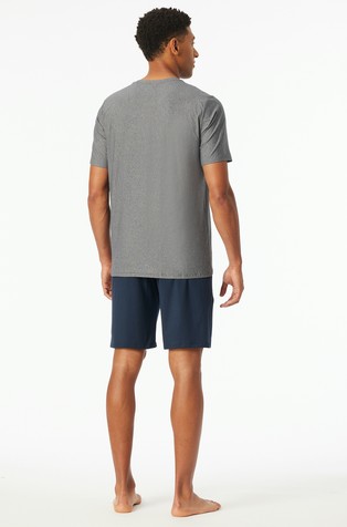 SCHIESSER Selected Premium Jacquard - short pyjamas Blue 2