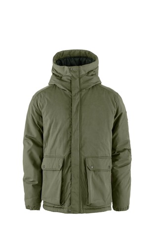 Övik podložena bunda s kapuco