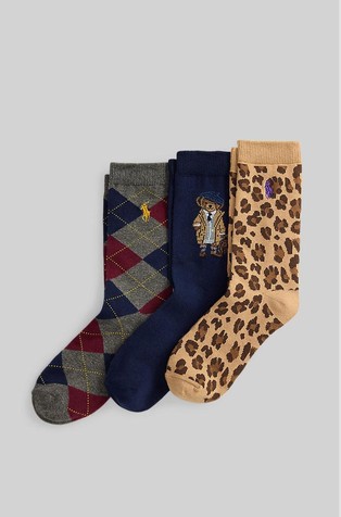 Polo Bear paket 3 parov nogavic