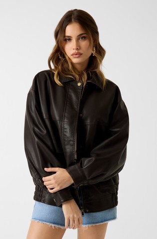 Jakna iz umetnega usnja