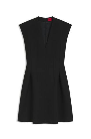 Short dress with pleat details