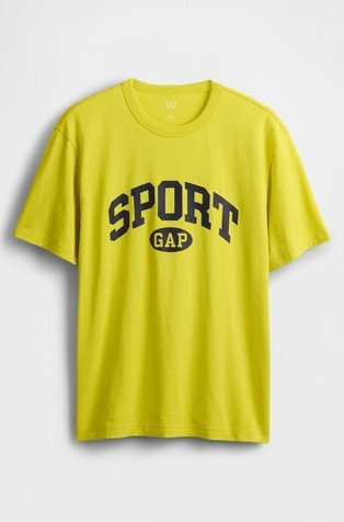 GAP Gap Sport logo moška majica s kratkimi rokavi Rumena - Sulphur 5