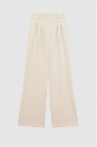 Wide pants with pleats