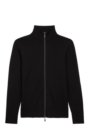 DRYKORN Merino wool zip cardigan Black 1