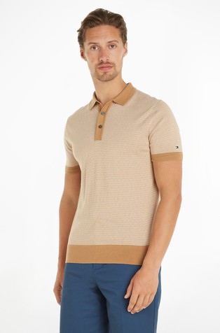 Regular fit črtasta polo majica