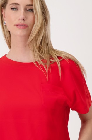 MONARI Mix fabrics T-shirt Red 5