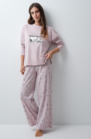 Snoopy bombažna pižama z dolgimi rokavi