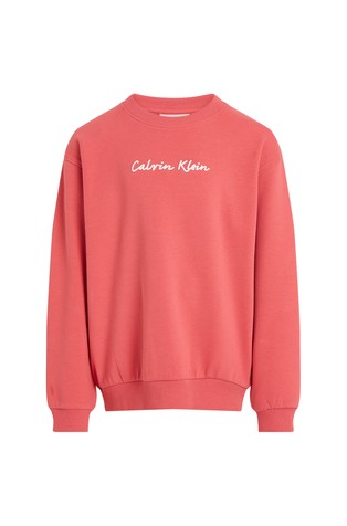 CALVIN KLEIN Logo Sweatshirt Pink 4