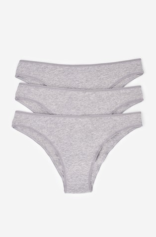 3 cotton brazilian panties pack