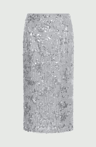 Sequinned midi skirt