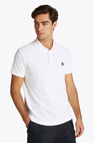 Polo majica s kontrastnim vezenim monogramom