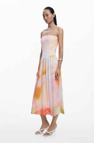 2-in-1 long gradient dress