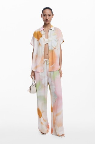 DESIGUAL Patterned short-sleeve shirt in viscose Multi 5