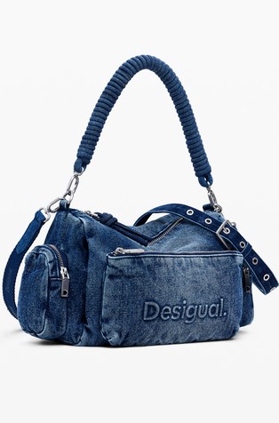 DESIGUAL Denim handbag Blue 3