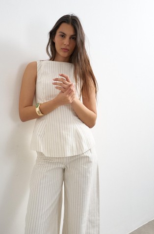 TSPARA striped cotton sleeveless top