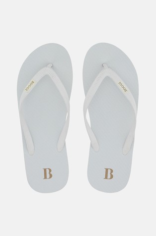 BOGGI MILANO Logo flip flops White 2