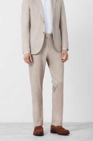 Slim fit hlače iz bombažne mešanice