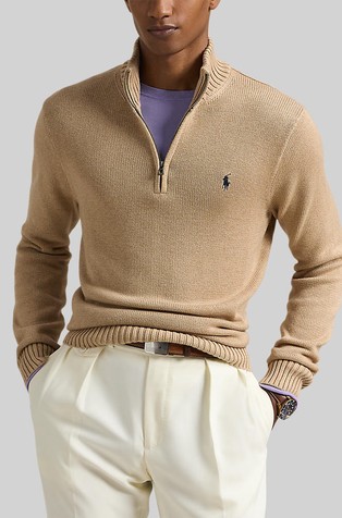 Cotton Quarter-zip Sweater