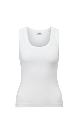 Ribbed cotton tank top