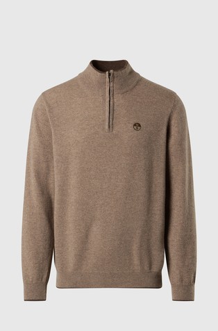 Cashmere blend half-zip sweater
