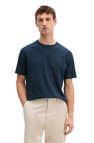 Regular fit črtasta majica s kratkimi rokavi iz jerseya