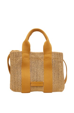 Shopper small in crochet raffia bast look